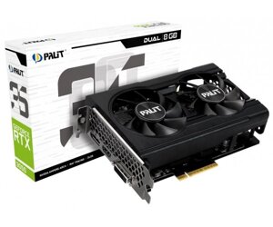 Відеокарта geforce RTX 3050, palit, dual, 8gb GDDR6, 128-bit, HDMI/3xdp, 1777/14000 mhz, 6-pin (NE63050018P1-1070D)