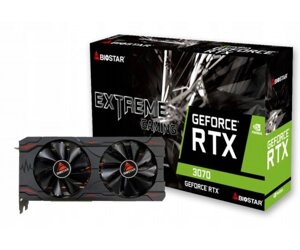 Відеокарта geforce RTX 3070, biostar, 8gb GDDR6, 256-bit, HDMI/3xdp, 1725/14000 mhz, 2x8-pin (VN3706RM82)