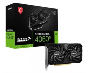 Відеокарта GF RTX 4060 ti 8GB GDDR6 ventus 2X black E1 OC MSI (geforce RTX 4060 ti 8G ventus 2X BLACK E1 OC)