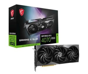 Відеокарта GF RTX 4070 super 12GB GDDR6x gaming X slim MSI (geforce RTX 4070 SUPER 12G gaming X SLIM)