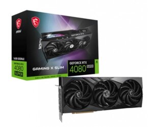 Відеокарта GF RTX 4080 super 16GB GDDR6x gaming X slim MSI (geforce RTX 4080 SUPER 16G gaming X SLIM)