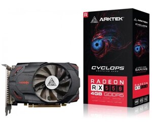 Відеокарта radeon RX 550, arktek, 4gb GDDR5, 128-bit, DVI/HDMI/DP, 1180/6000 mhz (AKR550D5s4GH1)