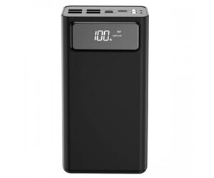 Зовнішній акумулятор (Power Bank) XO PR123 30000 mAh Black