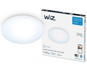 WiZ Світильник стельовий розумний SuperSlim Ceiling, 16W, 1500lm, 29,2см, 2700-6500K, Wi-Fi, білий