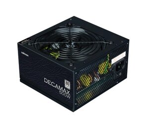 Zalman Блок живлення Decamax (500W) 85%80 Plus, 120мм, 1xMB 24pin (20+4), 1xCPU 8pin (4+4), 3xMolex, 4xSATA, 2xPCIe