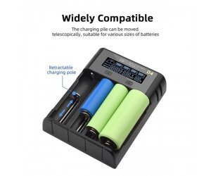 Зарядний пристрій ESSAGER Battery Charger with LED Indicator For 4 Display Black