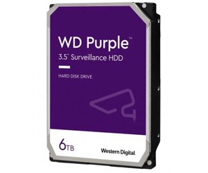 Жорсткий диск 3.5 6Tb Western Digital Purple, SATA3, 256Mb, 5400 rpm (WD64PURZ)