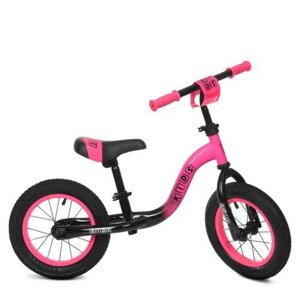 Біговел дитячий Profi Kids ML1201A-4 рожево-чорний, 12 дюймів