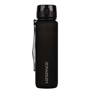 Пляшка для води UZSPACE 3038(Black) 1000 мл, чорна