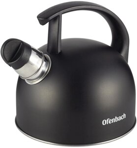 Чайник Ofenbach Magic Kettle 1.5л з нержавіючої сталі зі свистком, чорний матовий