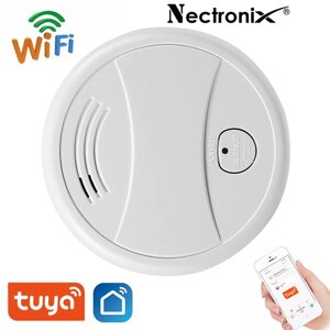 Датчик диму wifi пожежний датчик Nectronix G2-W, оповіщення на смартфон в додаток Tuya smart