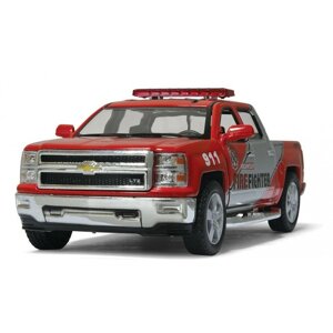 Інерційна машинка "FireFighter" Chevrolet Silverado 2014 KT5381WPR (Red) метал, червоний, масштаб 1:46