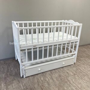 Ліжко дитяче Baby Comfort Малюк з ящиком та маятником білий