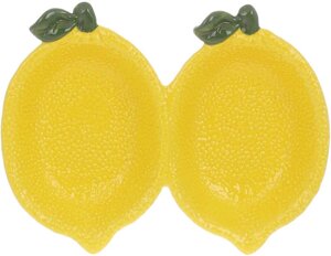 Менажниця керамічна Fruits "Lemon" 21см, лимон