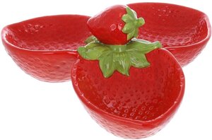 Менажниця керамічна Fruits "Strawberry" 24см, полуниця