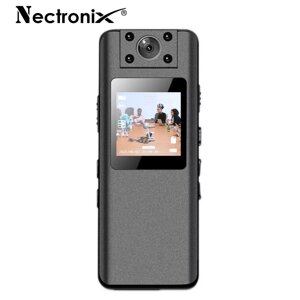 Міні камера - нагрудний відеореєстратор з поворотним об'єктивом, екраном і диктофоном Nectronix A22