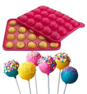 Силіконова форма для Кейк попс (CAKE POPS) 23х19см 20 осередків