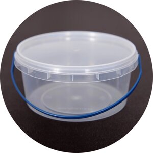 Відро пластикове 0.5 л. кругле, прозоре 129х60 мм