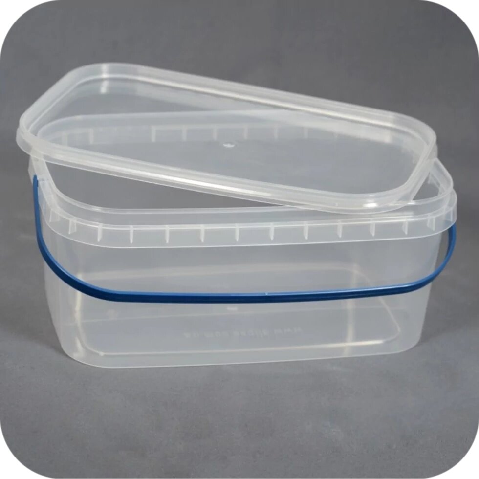 Відро 3.1 л пластикове харчове (прямокутне) від компанії Інтернет-магазин "VIDRO" - фото 1