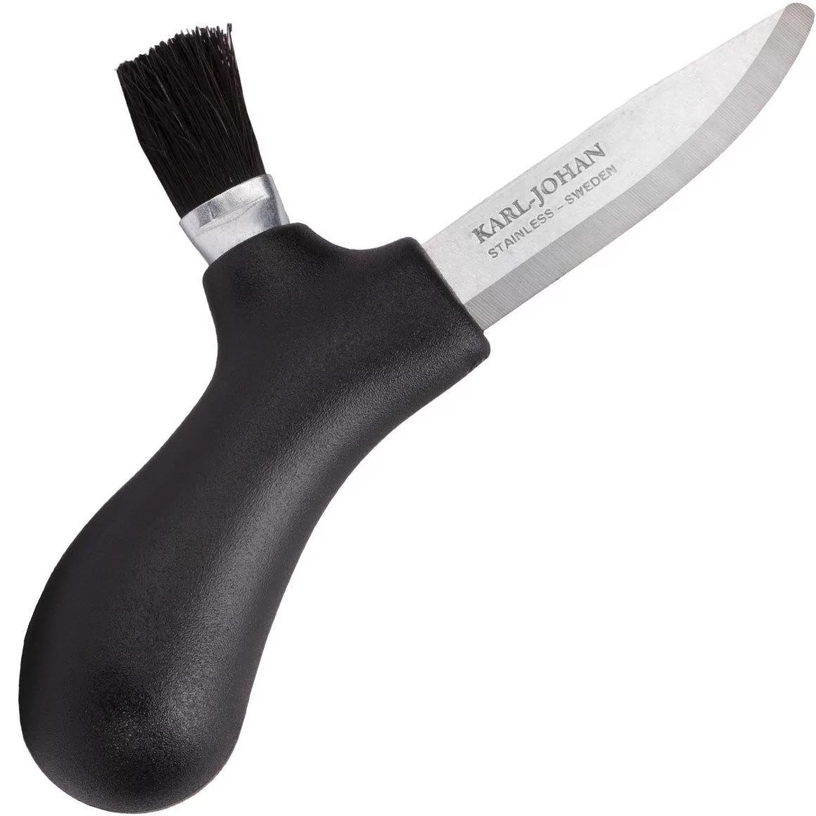 Ніж для грибів Morakniv Karl-Johan Mushroom Black 10906, нержавіюча сталь, із щіткою для очищення
