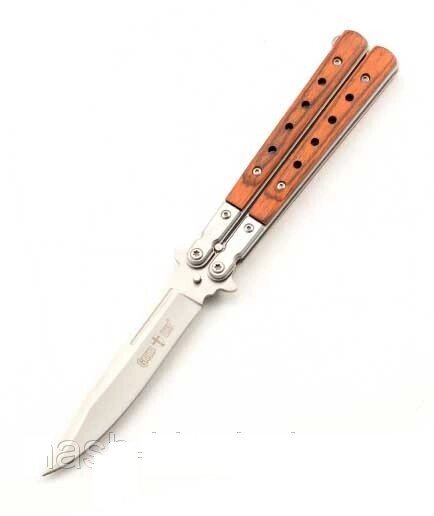 Нож балисонг из деревянной рукоятью + эксклюзивные фото ##от компании## Век Рыбака - ##фото## 1