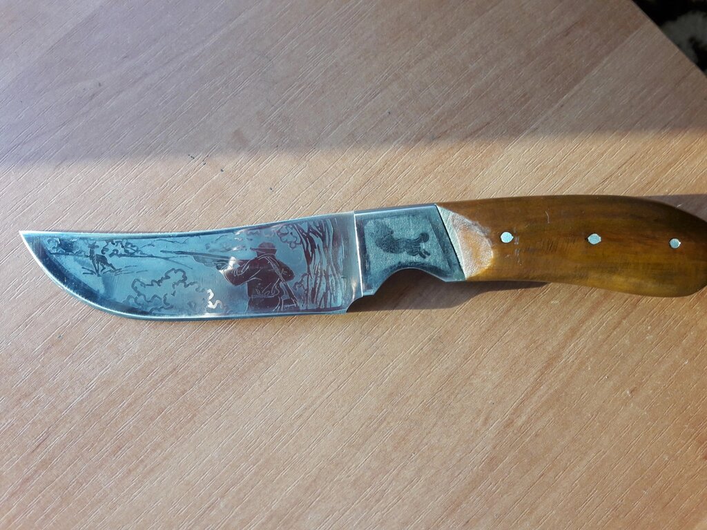 Нож для туризма Охотник за добычей (Ручная работа), кожаный чехол в комплекте ##от компании## Век Рыбака - ##фото## 1