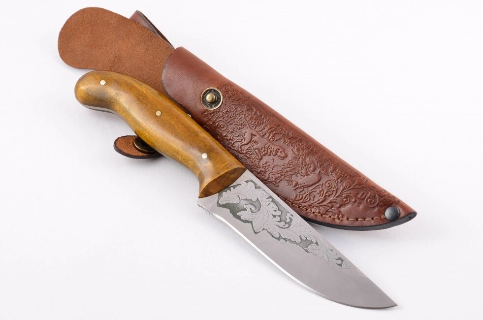 Нож охотничий ручной работы Щука с кожаным чехлом + эксклюзивные фото ##от компании## Век Рыбака - ##фото## 1