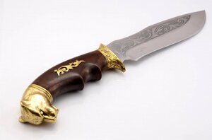 Нож охотничий ручной работы Пантера, производство Украина+ кожаный чехол в Киеве от компании Век Рыбака