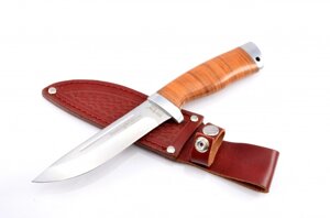 Нож для охоты и рыбалки Барнаул , с рукоятью из наборной кожи + эксклюзивные фото в Киеве от компании Век Рыбака
