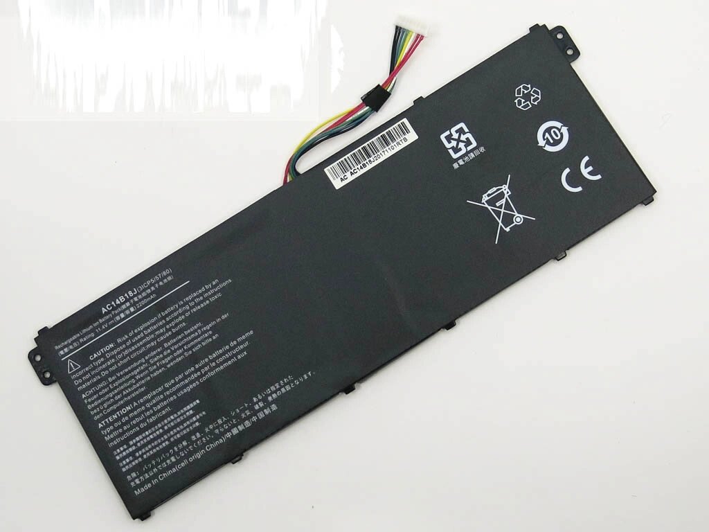 Батарея AC14B18J для ACER Aspire E3-111, E3-112, E3-112M, E5-771, ES1-311, ES1-433  (AC14B8K, AC14B13J) (11.4V 2200mAh) від компанії Інтернет-магазин aventure - фото 1