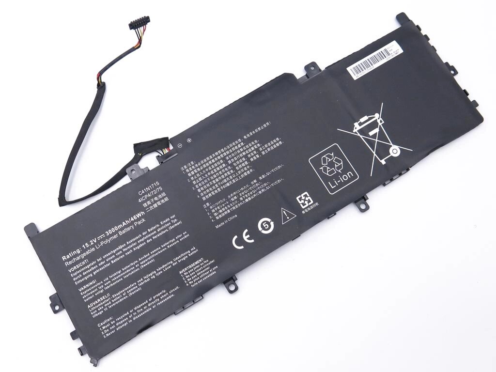 Батарея C41N1715 для Asus ZenBook 13 UX331, UX331U, UX331UA, UX331UN, UX331F, UX331FN, U3100U. U3100F 15.3V 3000mAh 46Wh від компанії Інтернет-магазин aventure - фото 1