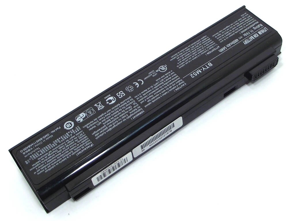Батарея для MSI MegaBook ER710, EX700, GX700, L700, M520 (BTY-M52) (11.1V 5200mAh). оригінал від компанії Інтернет-магазин aventure - фото 1