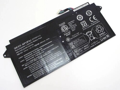 Батарея для ноутбука Acer Aspire S7-391 (7.4V 4680mAh, Black) ORIGINAL P / N AP12F3J, KT. 00403.009 від компанії Інтернет-магазин aventure - фото 1