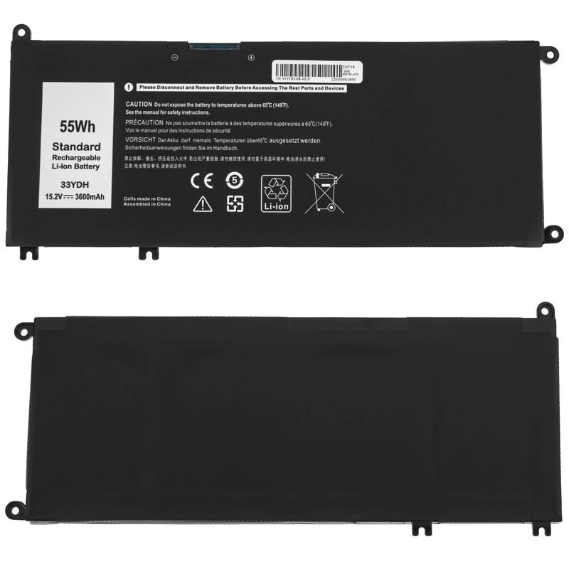 Батарея для ноутбука DELL 33YDH (Inspiron 17 7778, 7779) 15.2V 3600mAh 55Wh Black від компанії Інтернет-магазин aventure - фото 1