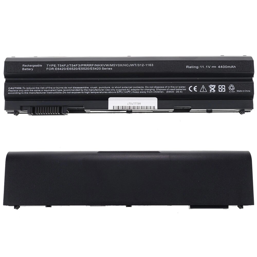 Батарея для ноутбука DELL NHXVW (роз'єм зліва) (Latitude: E5420, E5520, E6320, E6420, E6520) 11.1V 4400mAh Black від компанії Інтернет-магазин aventure - фото 1