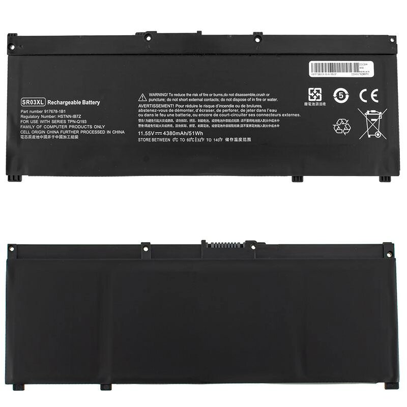 Батарея для ноутбука HP SR03XL (Pavilion Gaming 15-CX, 17-CD) 11.55V 4380mAh 51Wh Black від компанії Інтернет-магазин aventure - фото 1