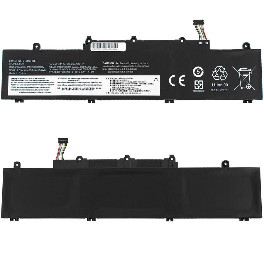 Батарея для ноутбука LENOVO L19L3PD5 (ThinkPad E14 Gen 2, E15 Gen 2) 11.55V 4650mAh 54Wh Black від компанії Інтернет-магазин aventure - фото 1