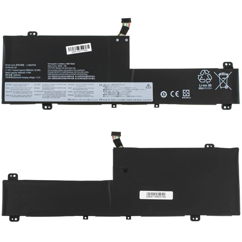 Батарея для ноутбука LENOVO L19M3PD6 (IdeaPad Flex 5 14IIL05, 14ITL05) 11.52V 4595mAh 52.5Wh Black від компанії Інтернет-магазин aventure - фото 1