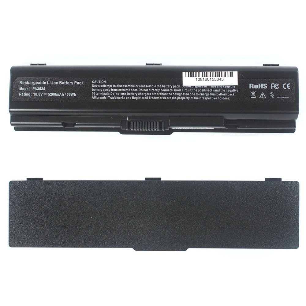Батарея для ноутбука Toshiba PA3534 (A200, A215, A300, A350, A500, L300, L450, L500) 10.8V 5200mAh Black від компанії Інтернет-магазин aventure - фото 1