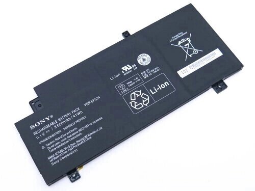 Батарея для SONY VGP-BPS34 SVF14A, SVF15AC1QL, SVF15A17CLB, SVF14AC1QL (VGP-BPS34) (11.1V 41Wh). оригінал від компанії Інтернет-магазин aventure - фото 1