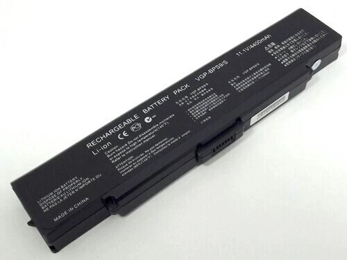 Батарея для SONY VGP-BPS9A VGN-AR, VGN-CR, VGN-NR, VGN-SR, VGN-SZ VGP-BPL9, VGP-BPS9 (VGP-BPS9A) (10.8V 4400mAh). Black від компанії Інтернет-магазин aventure - фото 1