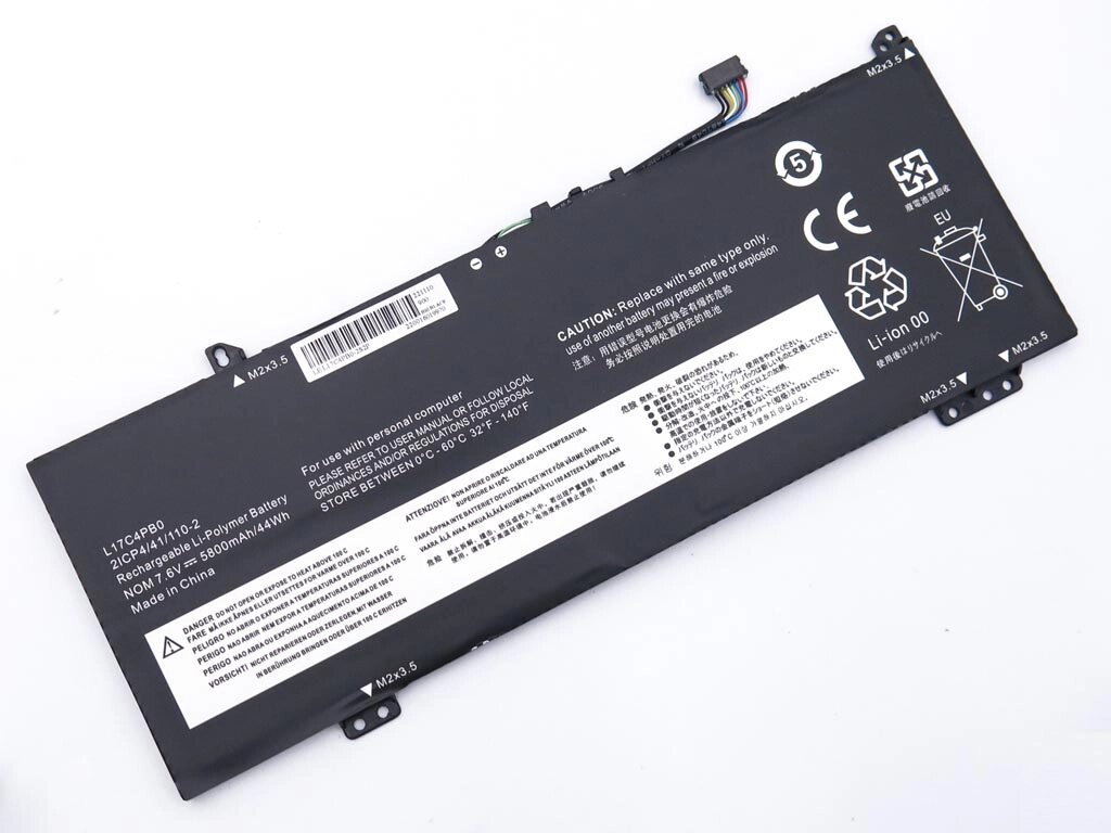 Батарея L17C4PB0 для Lenovo IdeaPad 530s-14IKB, 530s-15IKB, Yoga 530-14ARR, Flex 6-14IKB (L17M4PB0) (7.6V 5800mAh 44Wh) від компанії Інтернет-магазин aventure - фото 1