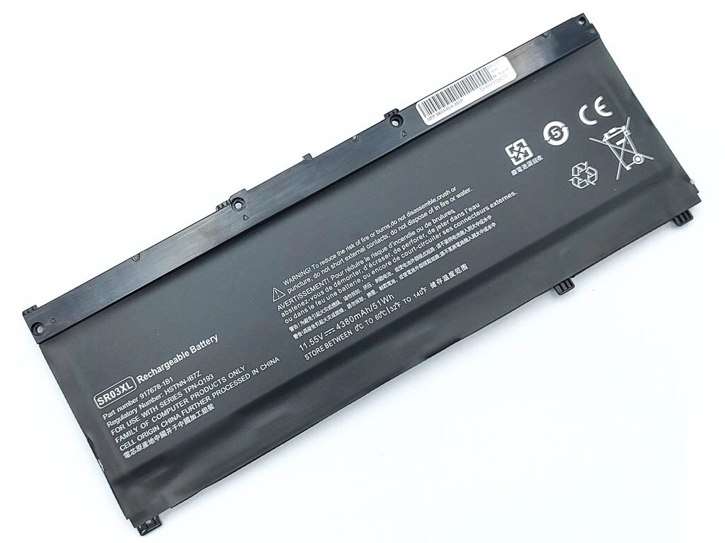 Батарея SR03XL для HP Pavilion 15-CX, 15-DC, ENVY 15-CP, 15-CN, 17-BW (HSTNN-DB8Q) (11.55V 4380mAh 50Wh) від компанії Інтернет-магазин aventure - фото 1