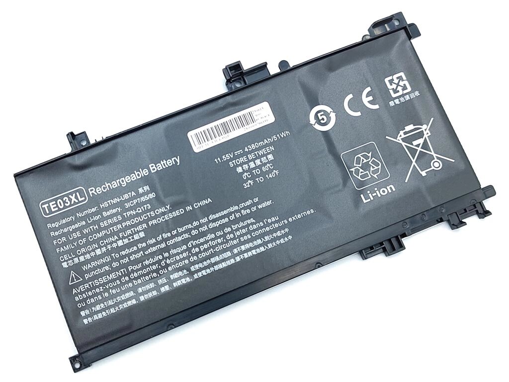 Батарея TE03XL для HP Omen 15, 15-BC, 15-AX (TPN-Q173, HSTNN-UB7A, 849910-850, 849570-541) (11.55V 4380mAh 50Wh) від компанії Інтернет-магазин aventure - фото 1