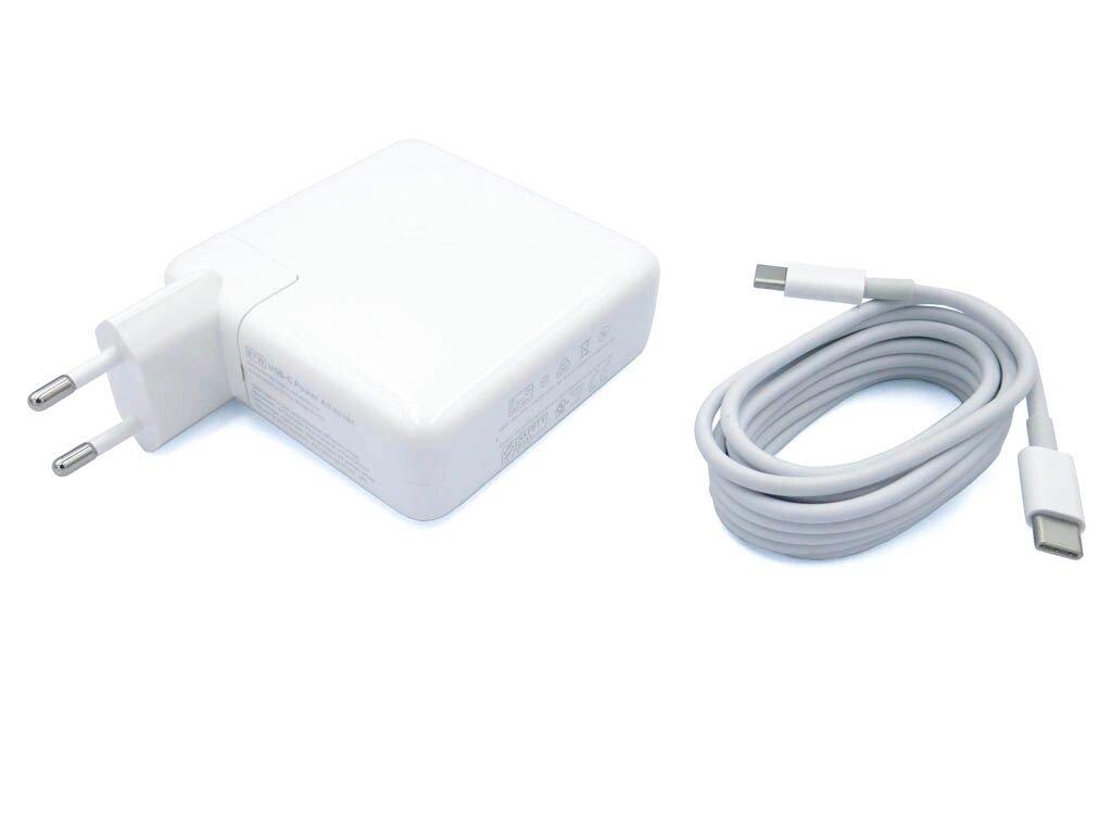 Блок живлення для APPLE 96W A2166 (MX0J2ZM/A) + Type-C (USB-C) кабель. Для Apple MacBook Pro A1706 A1708 A1989 A1990 від компанії Інтернет-магазин aventure - фото 1