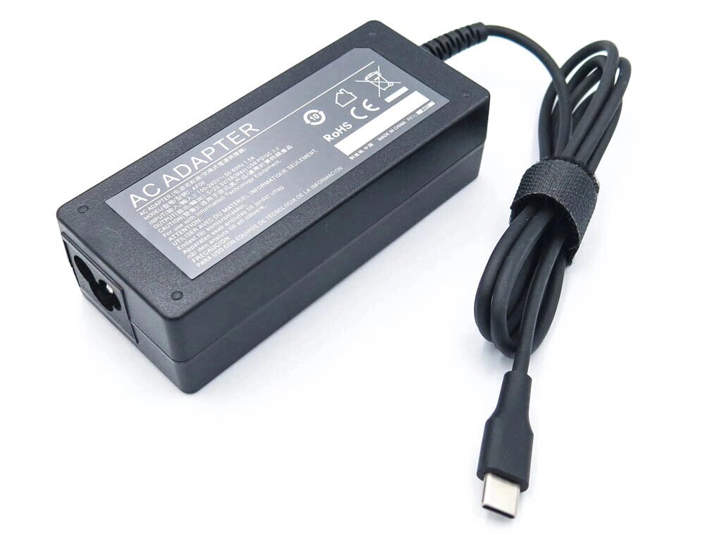 Блок живлення для Apple, Asus, HP, Dell, Lenovo, Samsung, Xiaomi (USB-C) 65W (5V, 9V, 12V, 15V, 18V, 20V) 3.25A Max. від компанії Інтернет-магазин aventure - фото 1