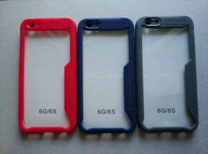 Чохол-бампер протиударний iPAKY для iPhone 6G / 6S сірий, синій, червоний