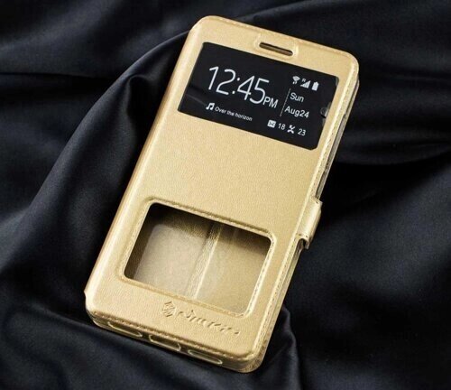 Чохол-книжка Nilkin з вікном Huawei P10 plus золото, чорний від компанії Інтернет-магазин aventure - фото 1