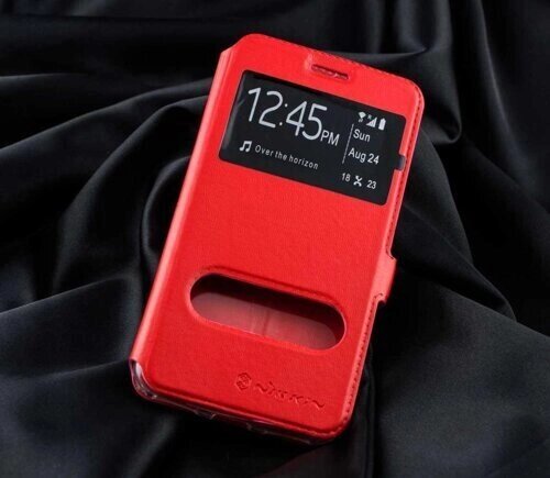 Чохол-книжка Nilkin з вікном Huawei P8 Lite червоний від компанії Інтернет-магазин aventure - фото 1