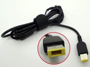 DC кабель (USB+Pin) для Lenovo (45W - 90W) 1.2m. Від блоку живлення до ноутбуку. Кабель з феритовим фільтром і застібкою